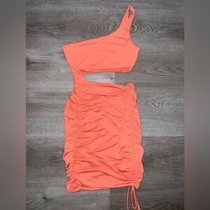 Neon orange dress